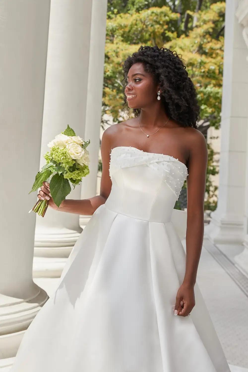 Essense Wedding Dresses Dropped Waist